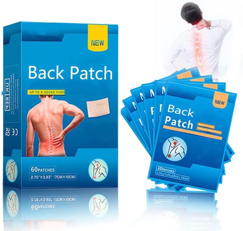 Confezione Amazon MQUPIN Back Patch, 60 cerotti termici 7×10 cm